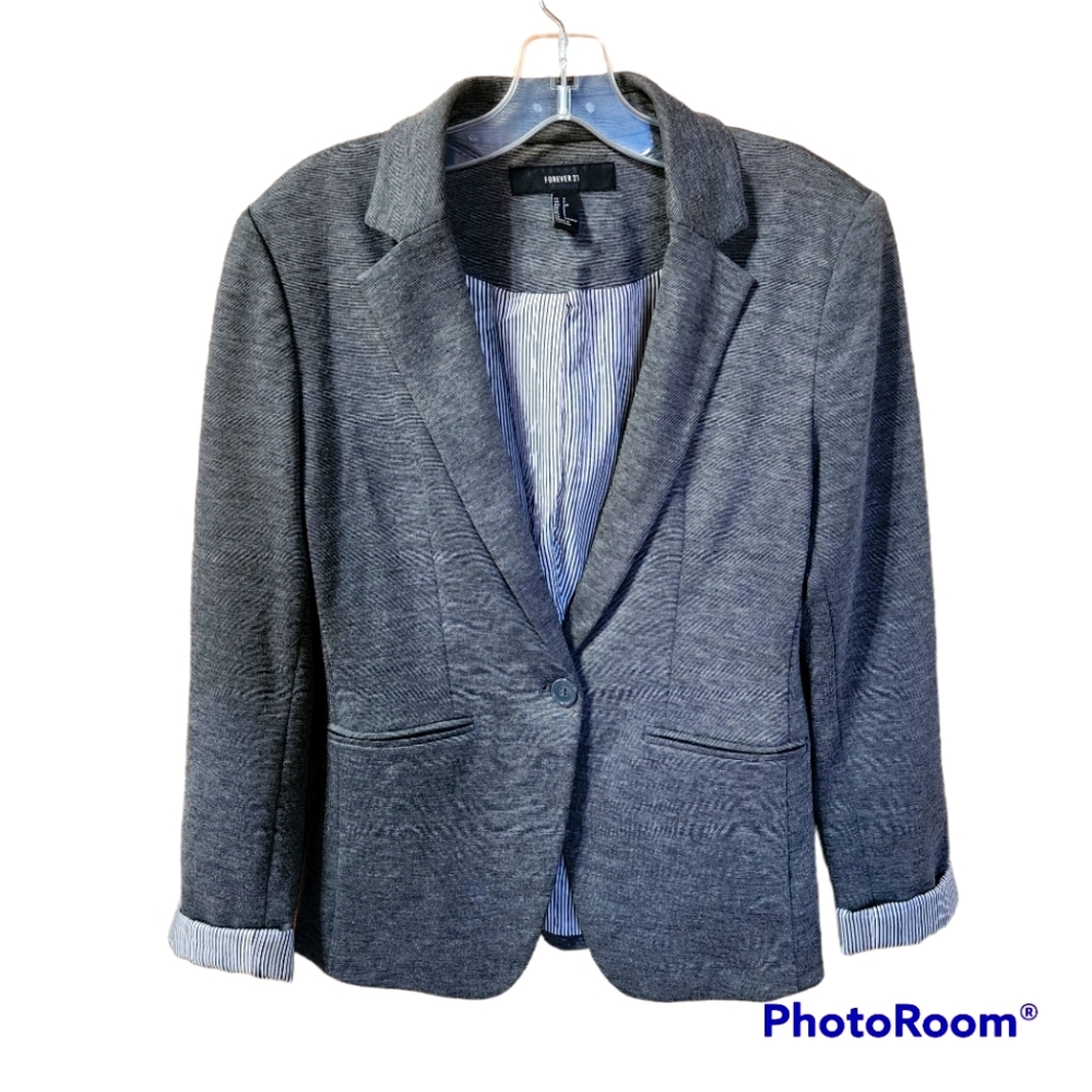 Forever 21 Gray Dress Coat Blazer Size S